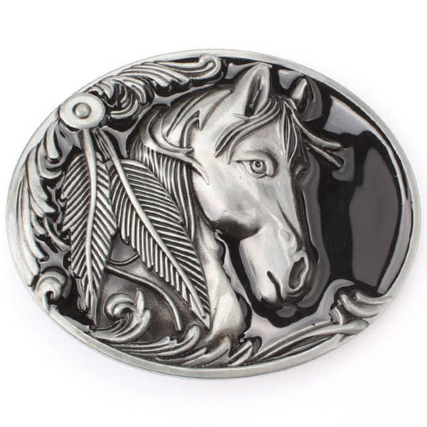 Cowboy Horse Belt Buckle