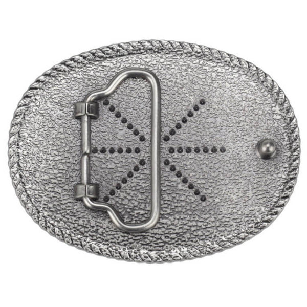 Metal Oval Western Belt Buckle