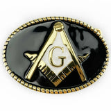 Black Freemason Belt Buckle
