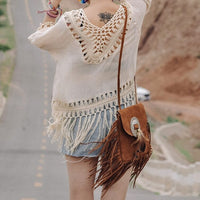Western Crossbody Bag with Fringe