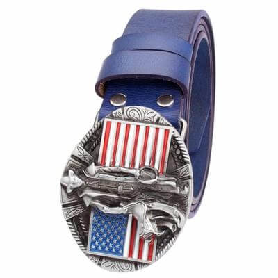Blue American Cowboy Belt