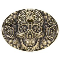 Brass Skull Belt Buckle