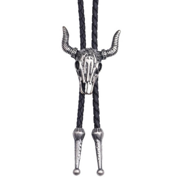 Western Cow Skull Bolo Tie