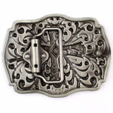 Western Cowboy Cross Belt Buckle