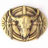 Gold Cowboy Style Belt Buckle
