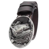Black Cowhide Western Belt