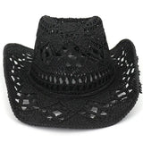 Black Straw Summer Cowboy Hat
