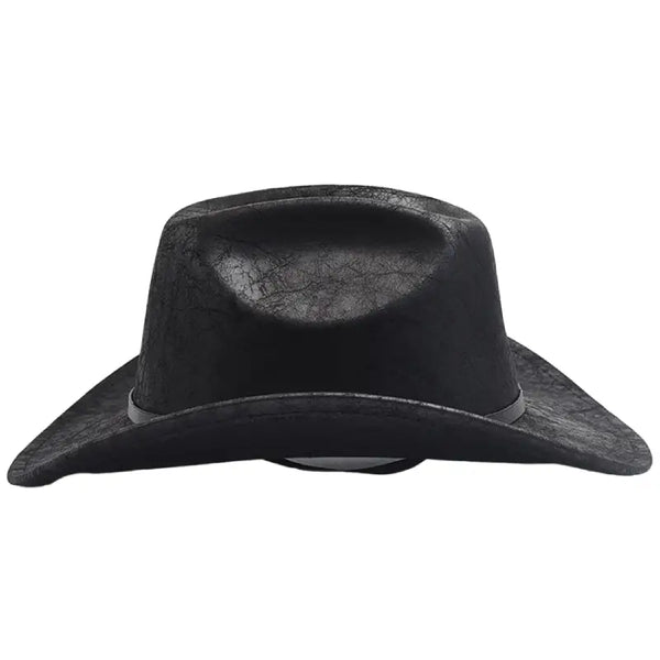 Faux Leather Cowboy Hat Western