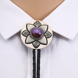 Flower Bolo Tie Lavender