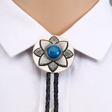 Flower Bolo Tie Sky Blue