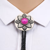 Flower Bolo Tie Fuchsia