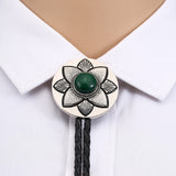 Flower Bolo Tie Green