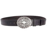 Black Leather Indian Cowboy Belt