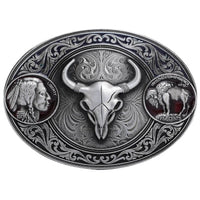 Men's Silver Western Belt Buckle