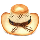 Vintage Straw Cowboy Beach Hat