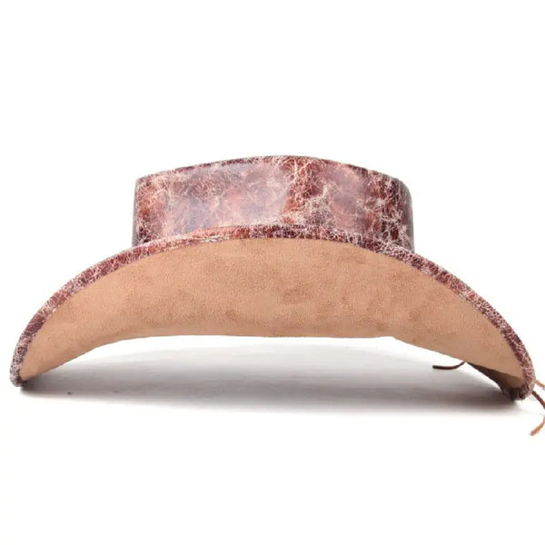 Red Leather Western Hat