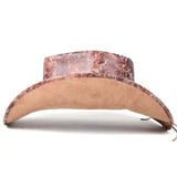 Red Leather Western Hat