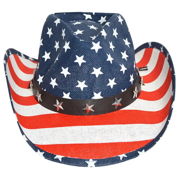 USA Flag Western Hat