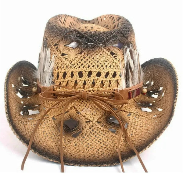 Retro Western Straw Cowboy Hat