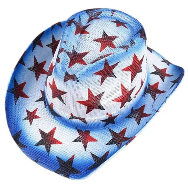 Colorful Straw Cowboy Hat