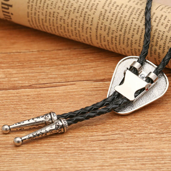 White Bolo Tie with Slider Clasp