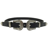 Double Buckle Western Belt