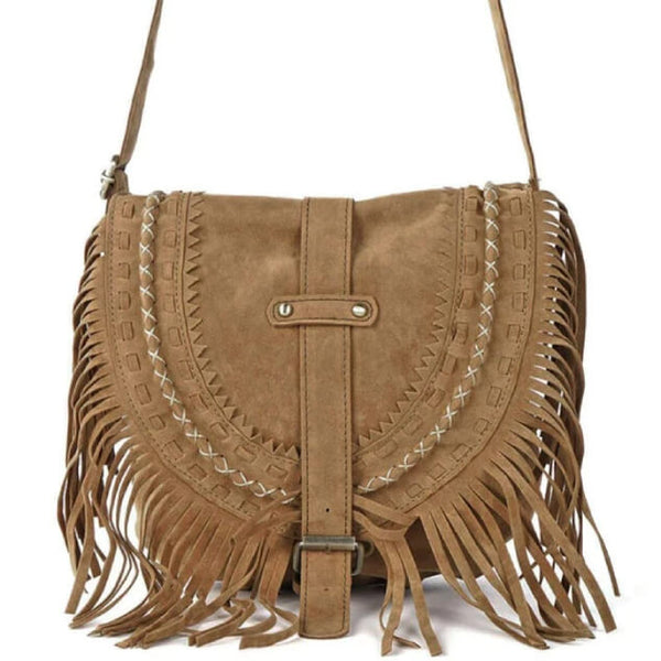 Leather Cowgirl Purse with Fringes
