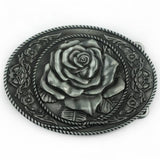 Silver Rose Belt Buckle