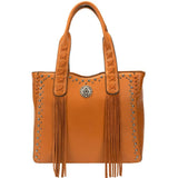 Western Handbag with Fringe and Concho