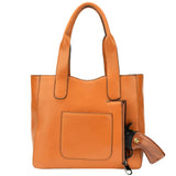 Vegan Leather Western Handbag with Fringe