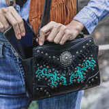 Black Cowgirl Crossbody Purse