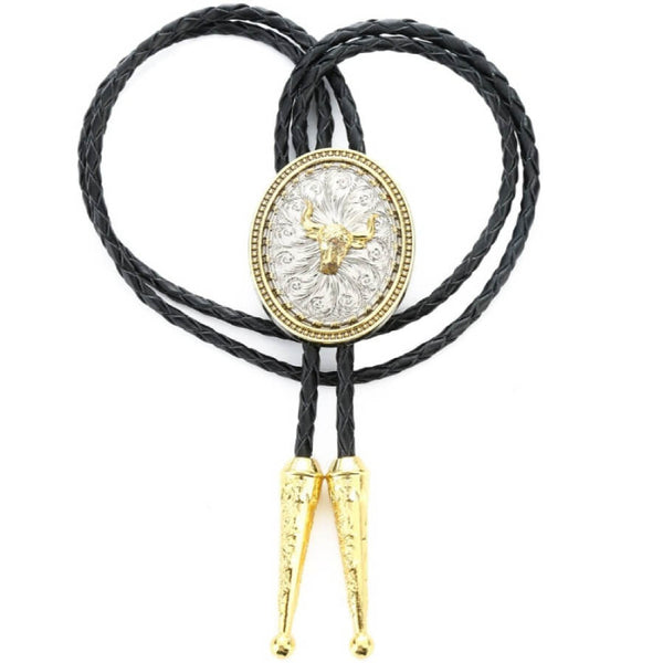 Gold Bull Bolo Tie
