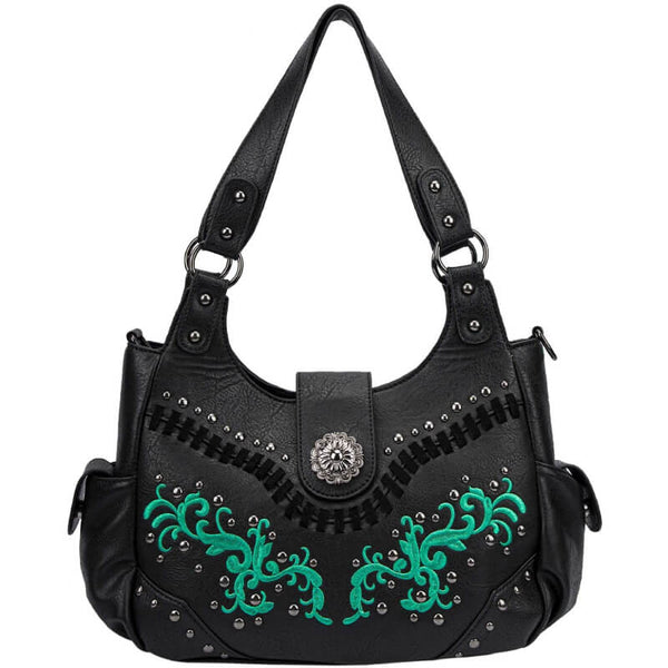 Rustic Western Handbag with Concho