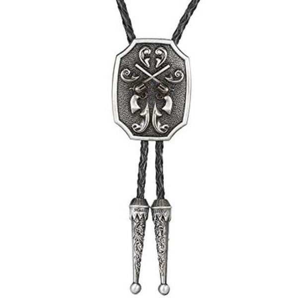 Silver Western Cowboy Bolo Tie