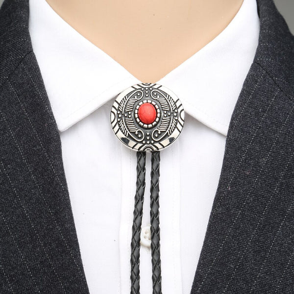 Red Vintage Bolo Tie