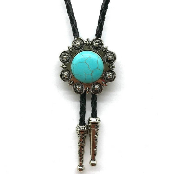 Vintage Turquoise Cowboy Bolo Tie
