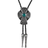 Green Celtic Cross Bolo Tie