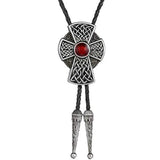 Red Celtic Cross Bolo Tie