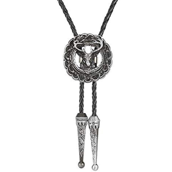 Silver Deer Bolo Tie