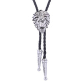 Silver Lion Bolo Tie