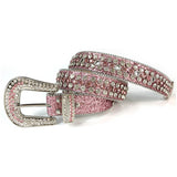 Pink Rhinestone Western Belt