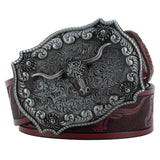 Silver Buckle Western Belt