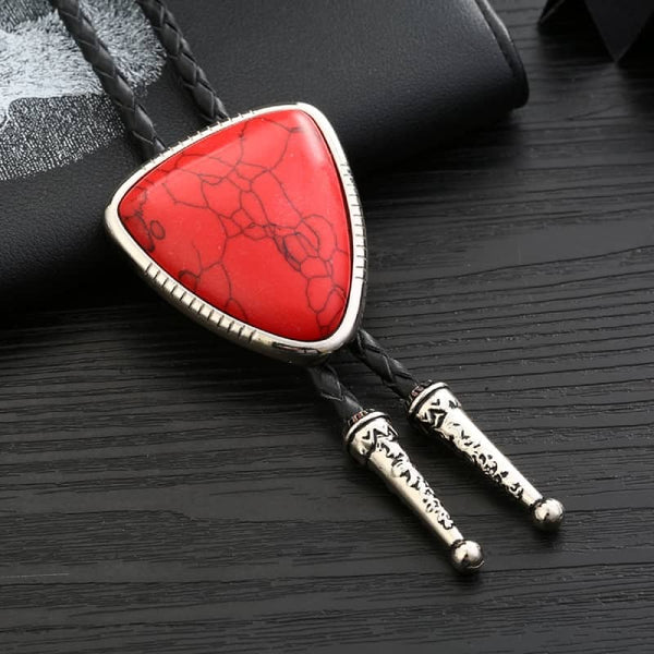 Red Triangle Bolo Tie