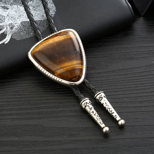 Wooden Triangle Bolo Tie