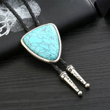 Turquoise Triangle Bolo Tie