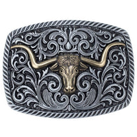 Silver Vintage Western Belt Buckle