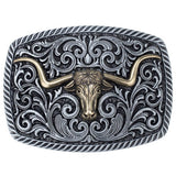 Silver Vintage Western Belt Buckle
