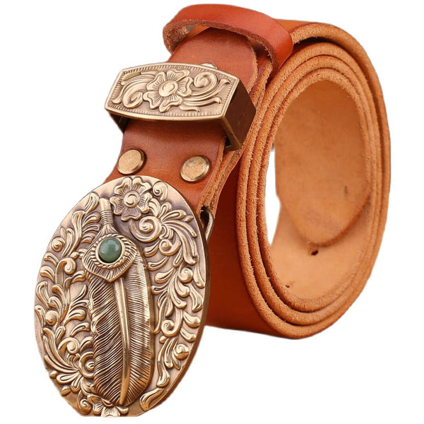 Leather Western Cowgirl Belt