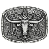 Western Rodeo Silver Belt Buckle