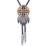 Orange Vintage Native American Bolo Tie